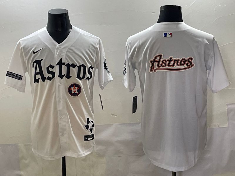 Men 2025 Houston Astros Blank White Five generations Joint Name Nike MLB Jersey style 13